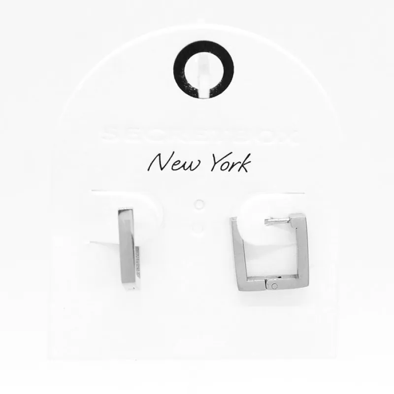 SILVER STAINLESS STEEL EARRINGS ( 10421 RH ) sold by Oh My Jewelry