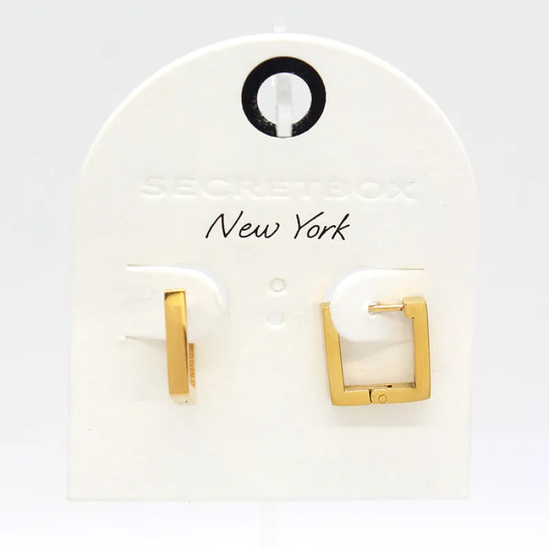 GOLD STAINLESS STEEL EARRINGS ( 10421 GD ) sold by Oh My Jewelry