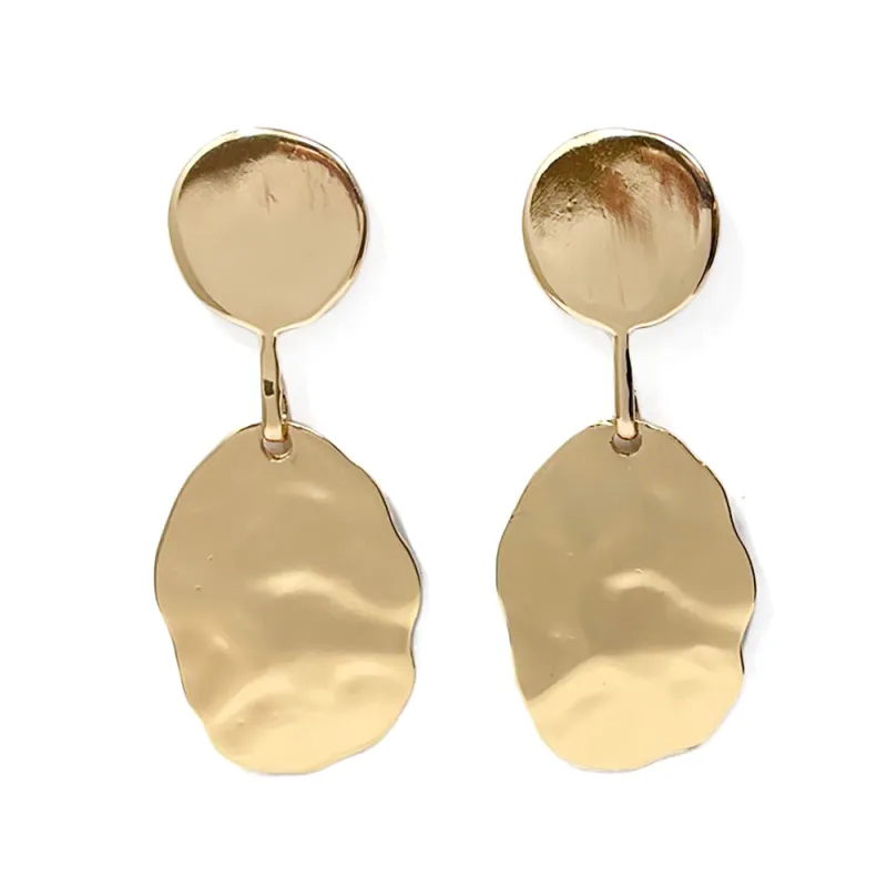 GOLD EARRINGS ( 10284 G ) sold by Oh My Jewelry