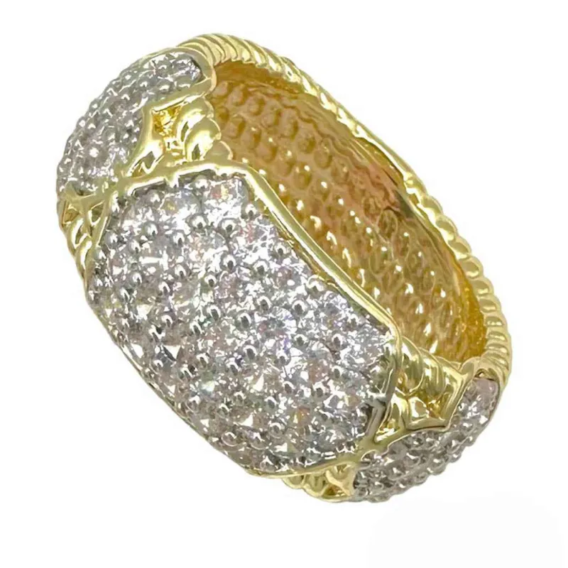 GOLD RING CZ STONES SIZE 10 ( 2176 10 ) sold by Oh My Jewelry
