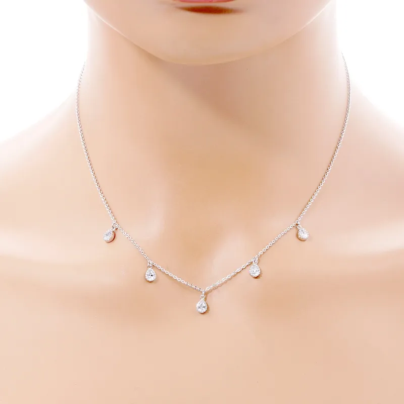 CUBIC ZIRCONIA NECKLACE ( 6004 RCR ) sold by Oh My Jewelry
