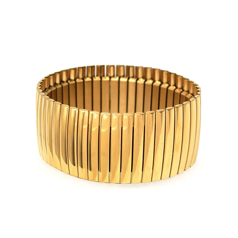GOLD STAINLESS STEEL BRACELET ( 1218 GD ) sold by Oh My Jewelry
