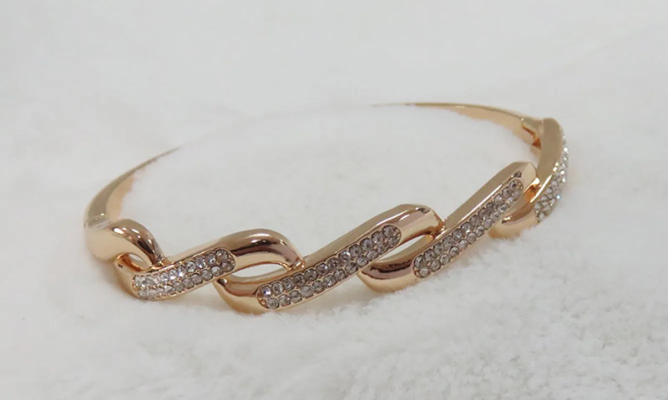 GOLD CLEAR BANGLE ( 882 GCL ) sold by Oh My Jewelry