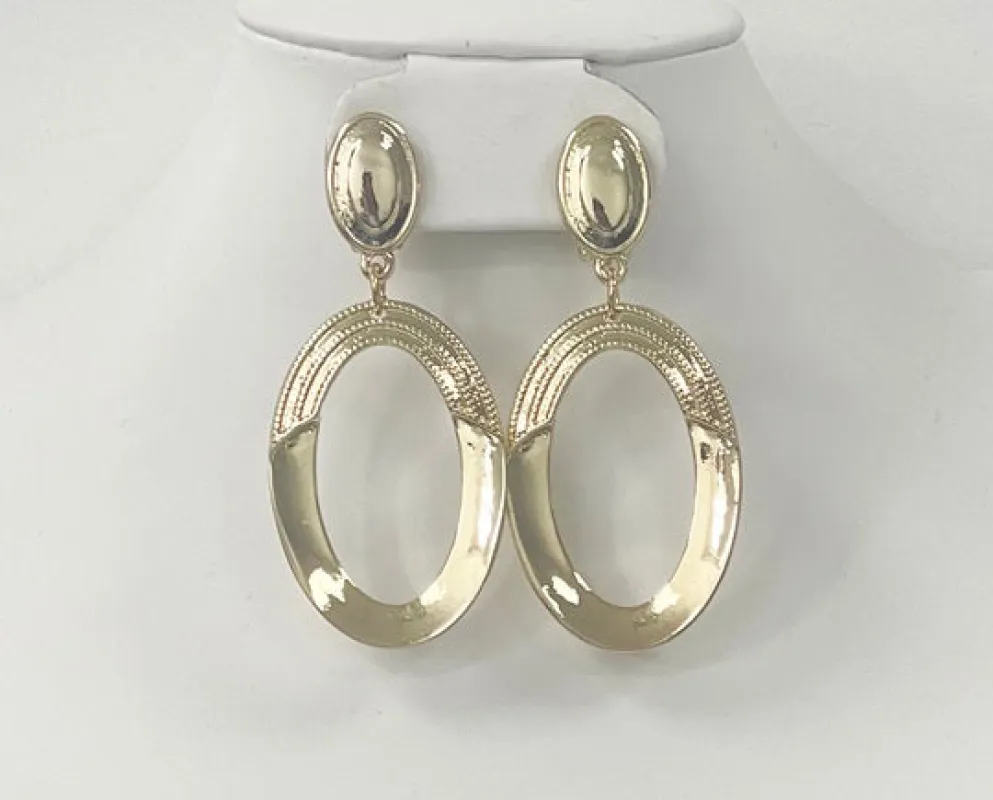 GOLD CLIP ON EARRINGS ( 3081 G ) sold by Oh My Jewelry