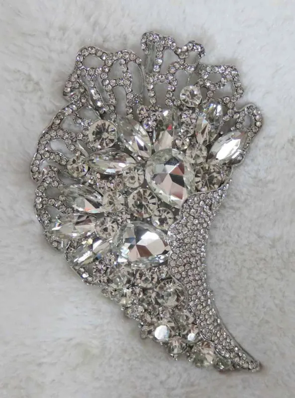 SILVER BROOCH CLEAR STONES ( 2976 SCL ) sold by Oh My Jewelry