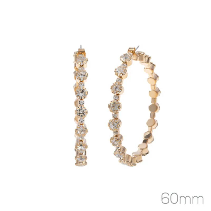 60mm GOLD HOOP EARRINGS ( 27904 60CRG ) sold by Oh My Jewelry