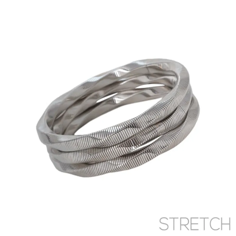 3 PIECE OMEGA CHAIN BRACELETS ( 84447 R ) sold by Oh My Jewelry