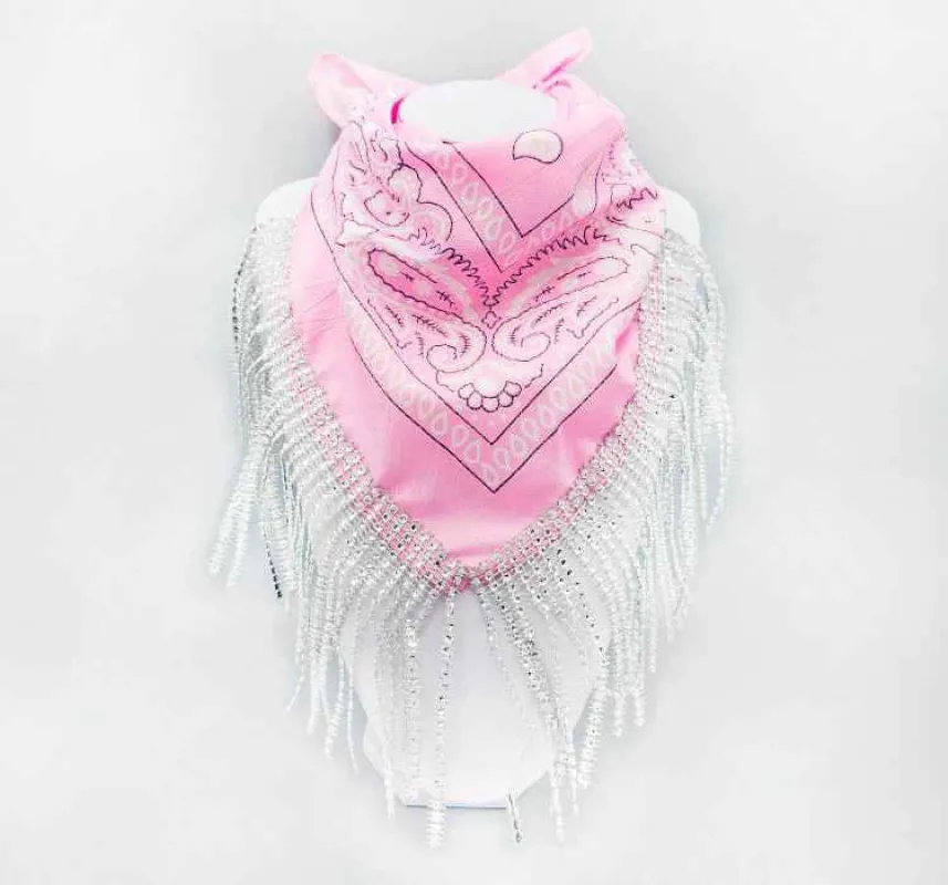 BANDANA FRINGE SCARF ( 1509 PK ) sold by Oh My Jewelry