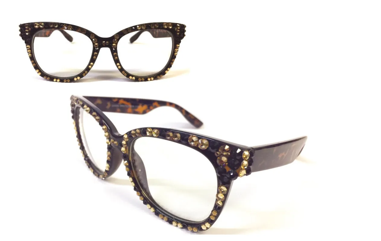 BROWN LEOPARD PRINT OPTICAL GLASSES ( 29 BRLEO ) sold by Oh My Jewelry