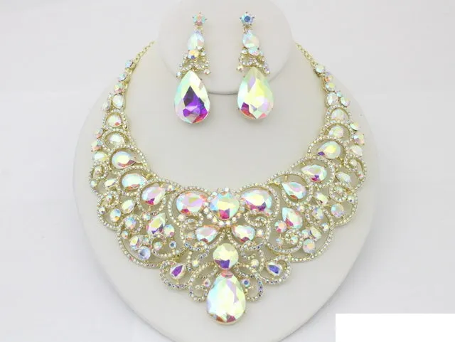 RHINESTONE NECKLACE SET ( 20707 GAB ) sold by Oh My Jewelry