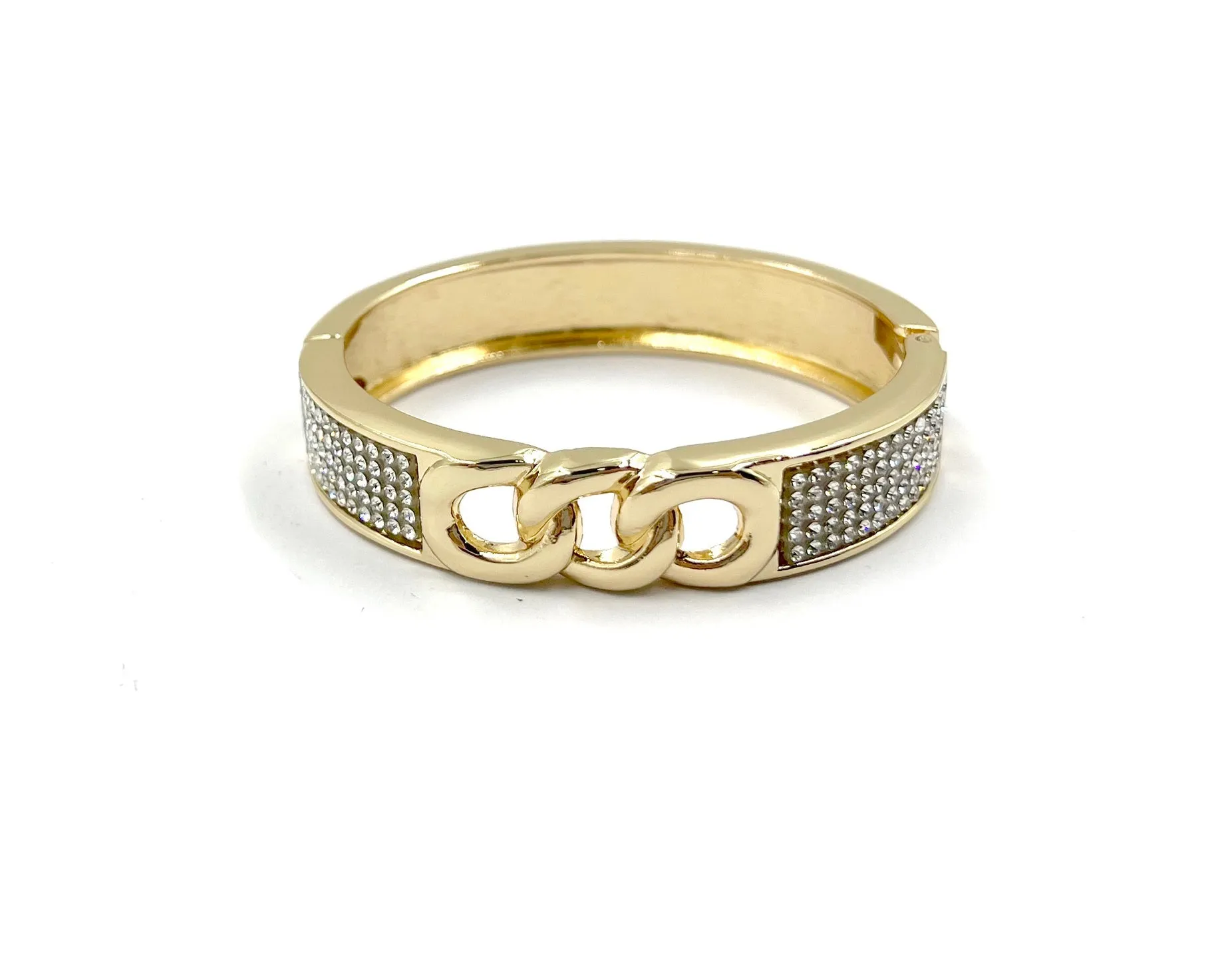 GOLD BANGLE CLEAR STONES ( 0304 2C ) sold by Oh My Jewelry