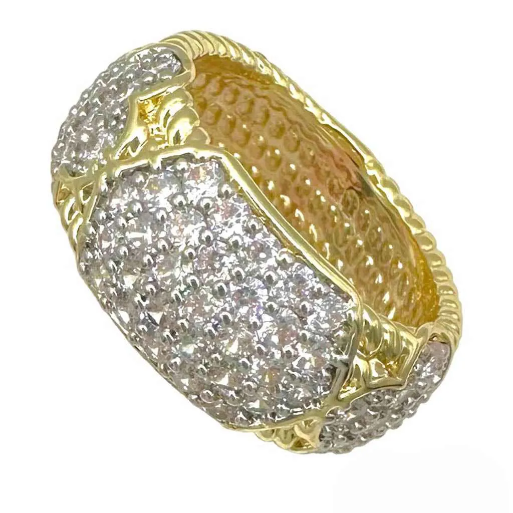 GOLD RING CZ STONES SIZE 6 ( 2176 6 ) sold by Oh My Jewelry