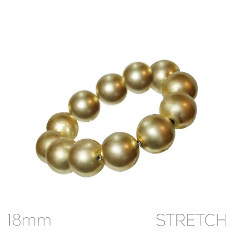 WORN GOLD STRETCH BRACELET ( 84381 WG ) sold by Oh My Jewelry