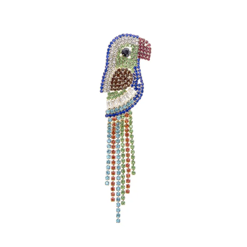 GOLD PARROT BROOCH MULTI COLOR STONES ( 31443 MUG ) sold by Oh My Jewelry