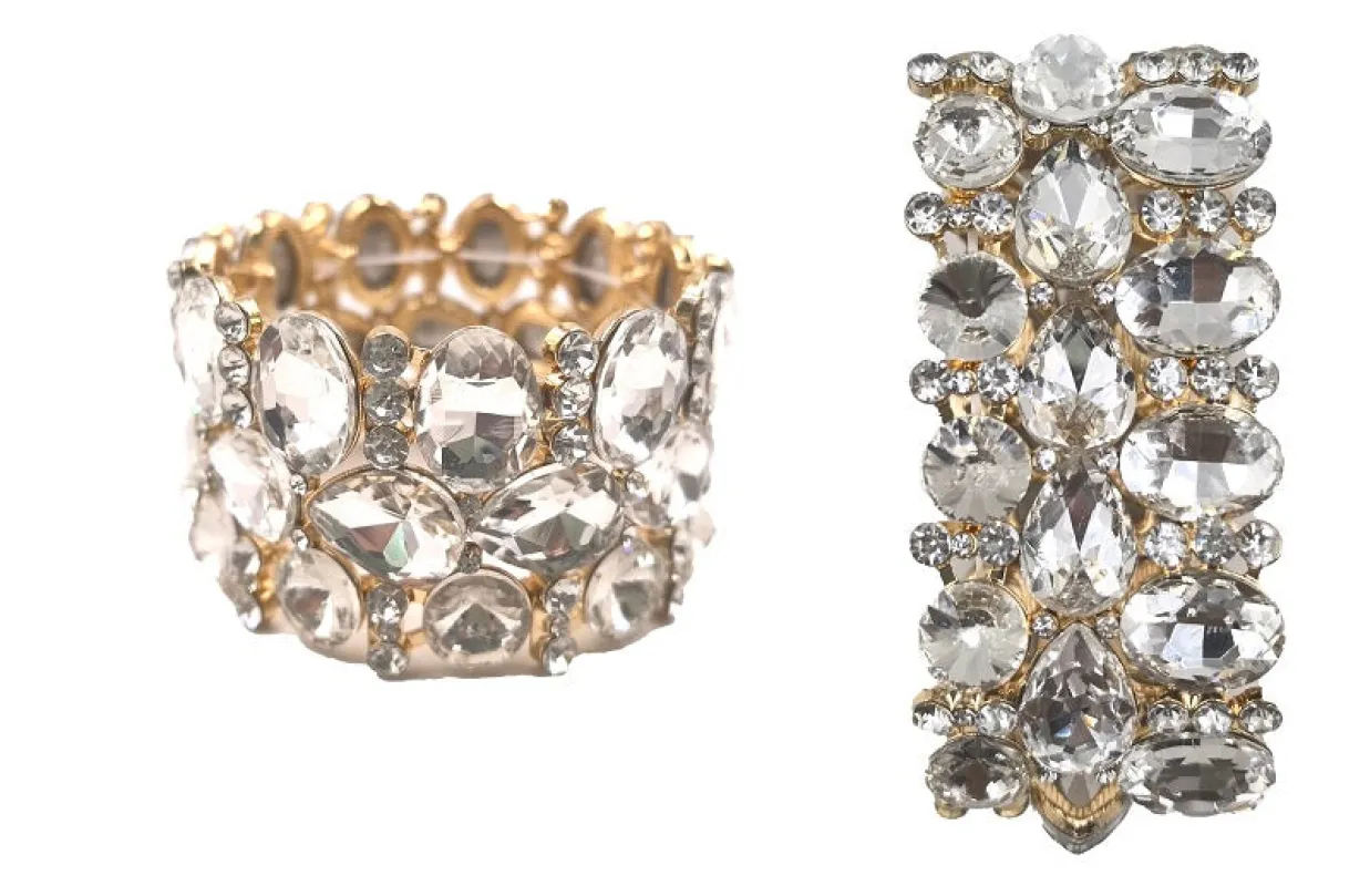 RHINESTONE STRETCH BRACELET ( 0271 2C ) sold by Oh My Jewelry