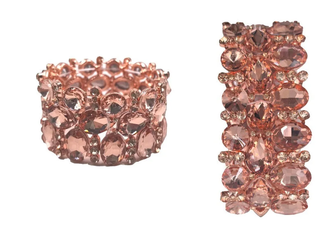 RHINESTONE STRETCH BRACELET ( 0271 13LP ) sold by Oh My Jewelry