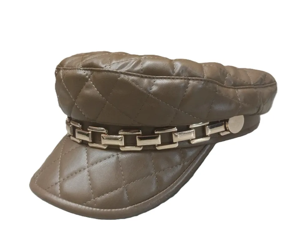 CHAIN LINK CHAIN NEWSBOY HAT CAP ( 90929 KH ) made by Oh My Jewelry