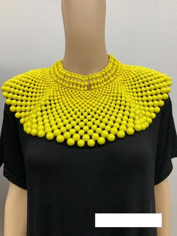 YELLOW BIB NECKLACE SET ( 0060 YW ) sold by Oh My Jewelry