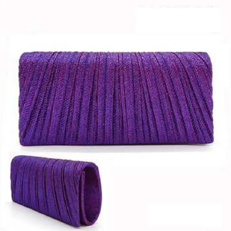 PURPLE SHINY CLUTCH CROSSBODY BAG PURSE ( 6137 PUR ) sold by Oh My Jewelry