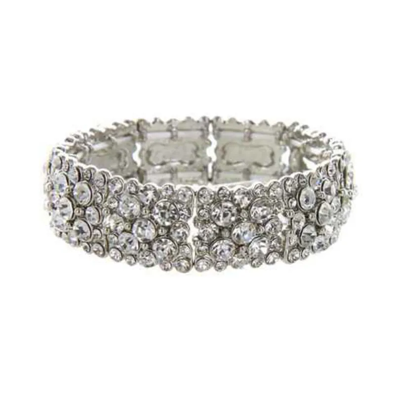 SILVER CLEAR STRETCH BRACELET ( 202 RCL ) sold by Oh My Jewelry