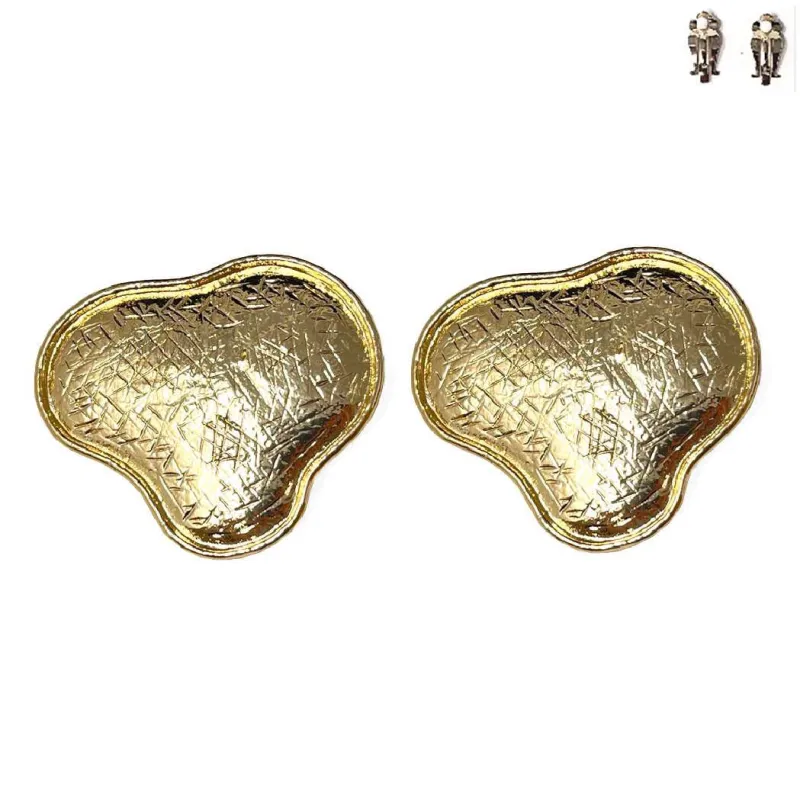 GOLD CLIP ON EARRINGS ( 20204 G ) sold by Oh My Jewelry