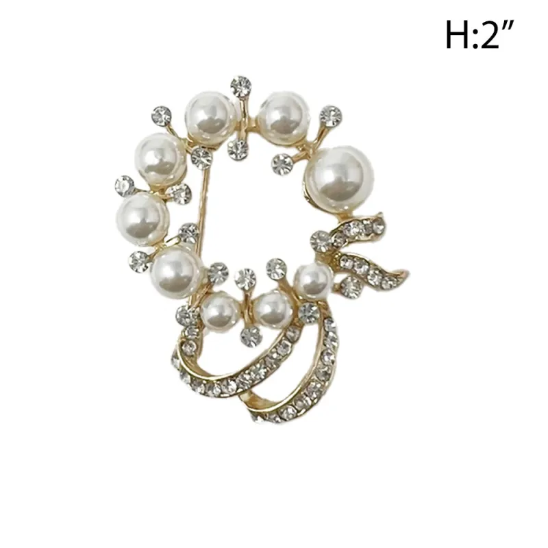 GOLD PEARL BROOCH ( 92 GCR ) sold by Oh My Jewelry
