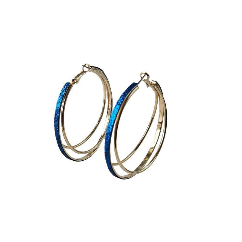 GOLD HOOP EARRINGS ( 0870 GDBL ) made by Oh My Jewelry