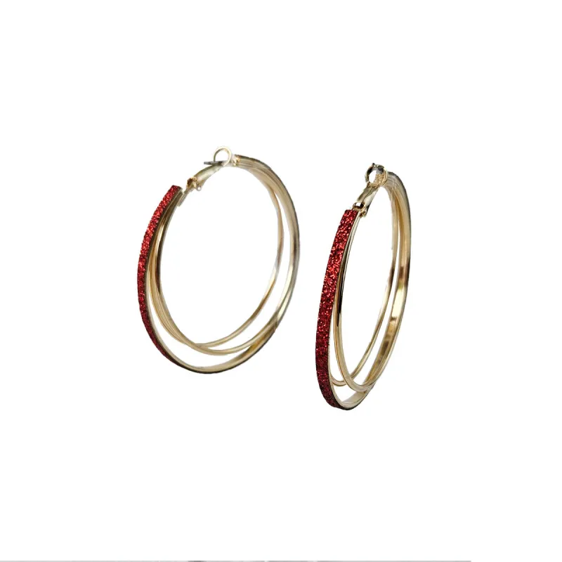 GOLD HOOP EARRINGS ( 0870 GDRE ) sold by Oh My Jewelry