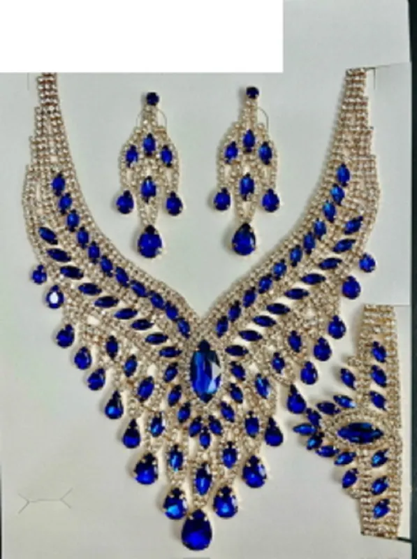 NECKLACE SET STONES MATCHING BRACELET ( 014 2SP ) sold by Oh My Jewelry