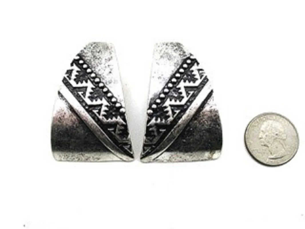 WESTERN METAL CONCHO EARRINGS ( 2367 SB ) sold by Oh My Jewelry