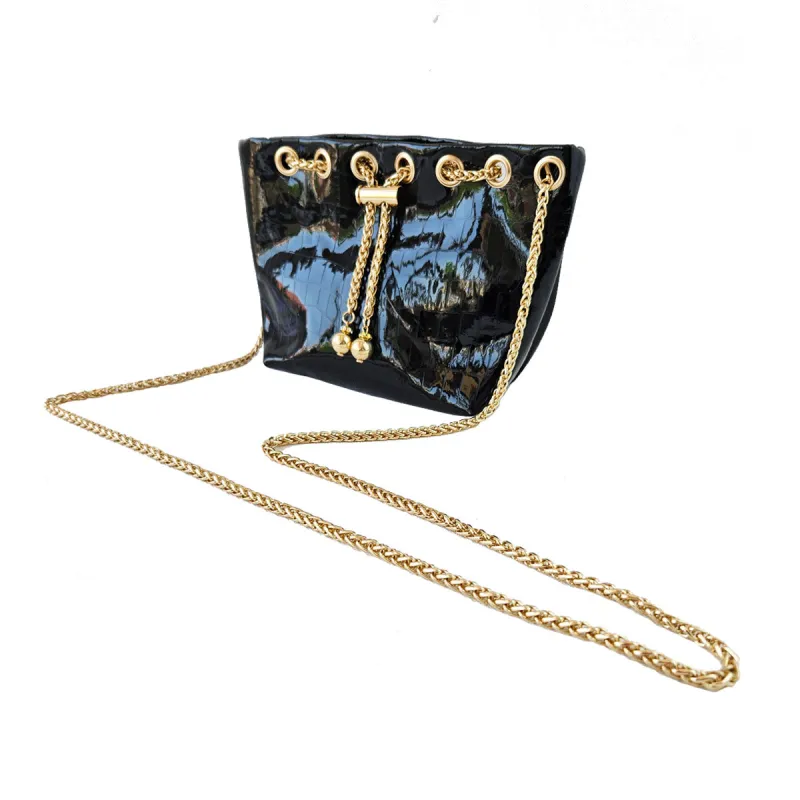 GOLD BLACK PURSE ( 0016 GDBK ) sold by Oh My Jewelry