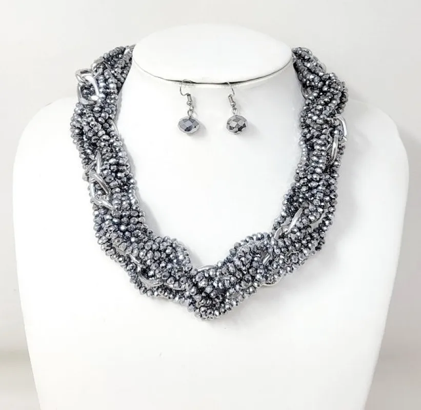 SILVER NECKLACE SET ( 10889 RS ) sold by Oh My Jewelry