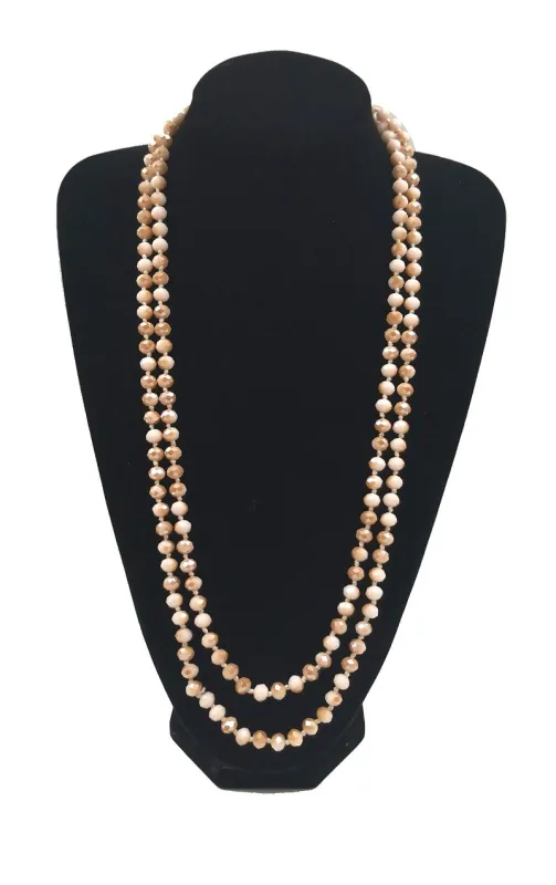 8mm 60" Knotted NATURAL Beaded Long Necklace ( 0064 NTE227 ) sold by Oh My Jewelry