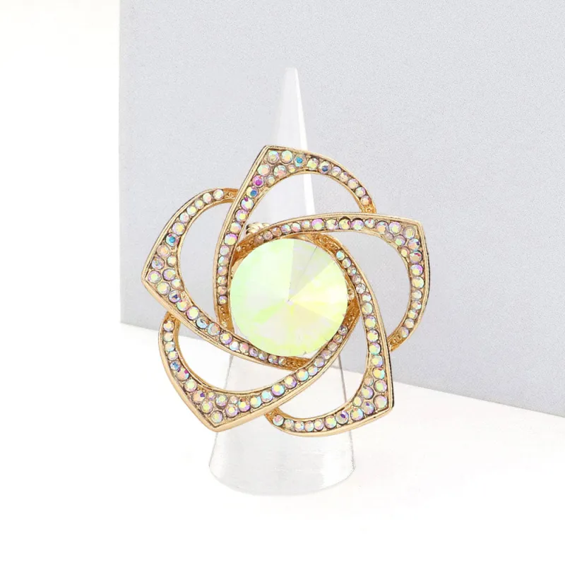 GOLD STRETCH RING AB STONES ( 1295 GAB ) sold by Oh My Jewelry