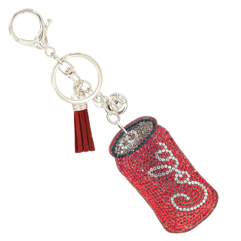 SILVER RED COKE CAN KEYCHAIN ( 31775 LSIR ) sold by Oh My Jewelry