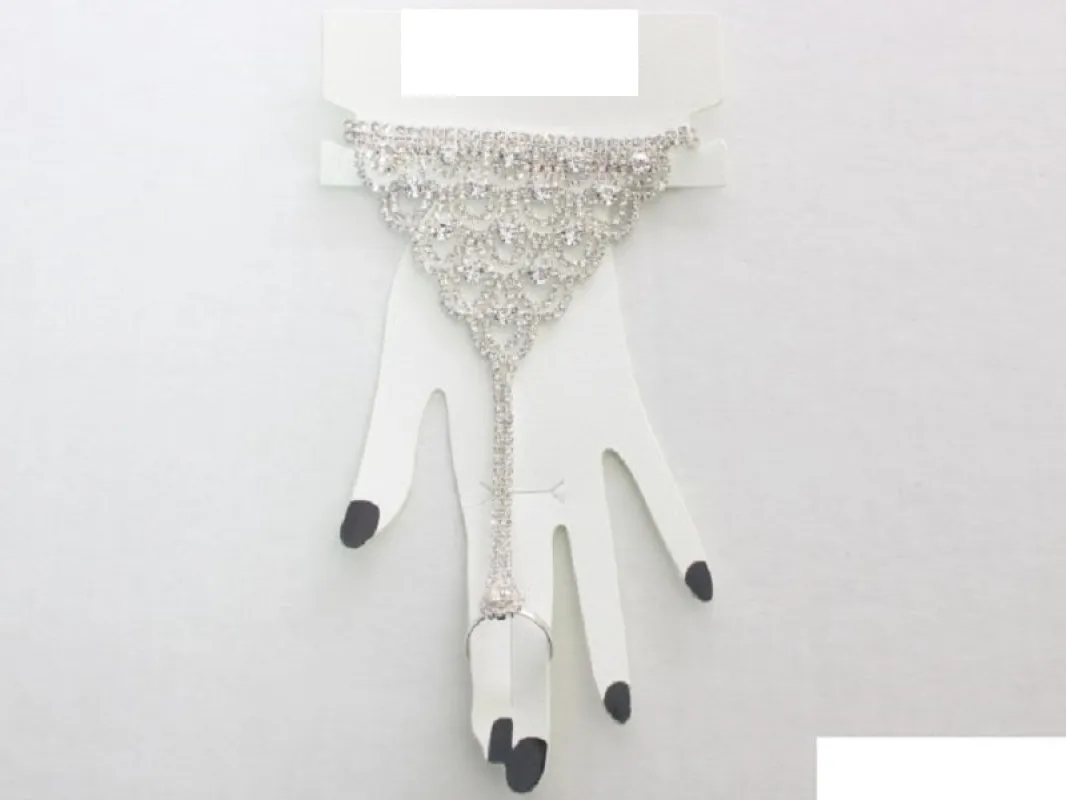 SILVER RING BRACELET CLEAR STONES ( 8756 SCRY ) sold by Oh My Jewelry