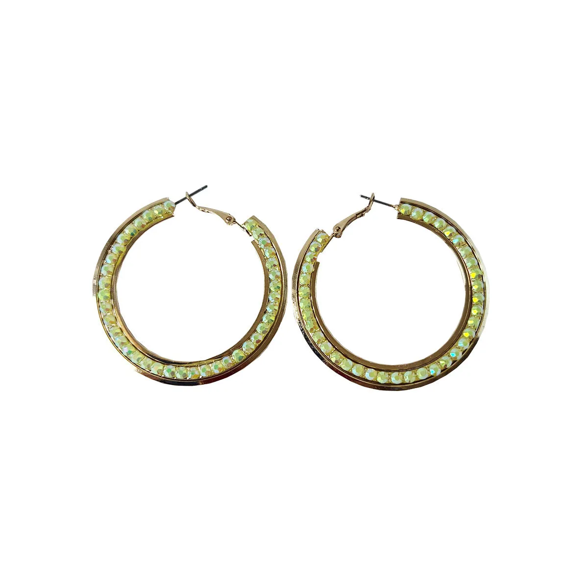 GOLD GREEN ACRYLIC EARRINGS ( 0841 GDGL ) sold by Oh My Jewelry