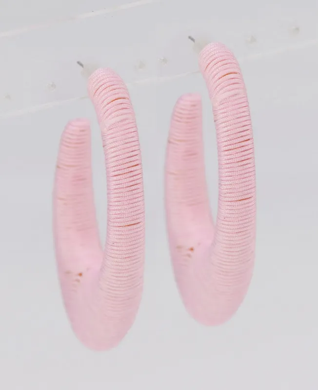 THREAD WRAPPED EARRINGS ( 2224 PNK ) made by Fiesta