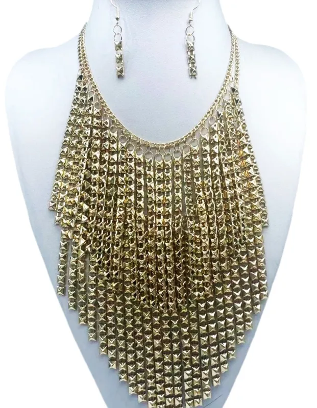 TASSEL DROP CHAIN NECKLACE SET ( 2930 GP ) sold by Oh My Jewelry