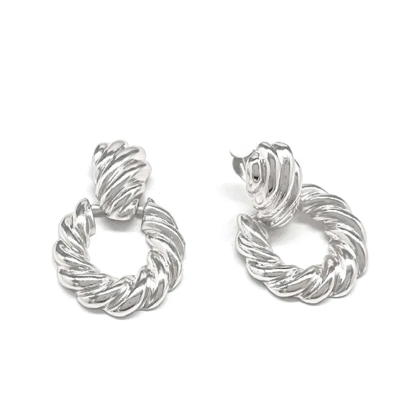 TWIST DROP CLIP ON EARRINGS ( 8315 RH ) sold by Oh My Jewelry