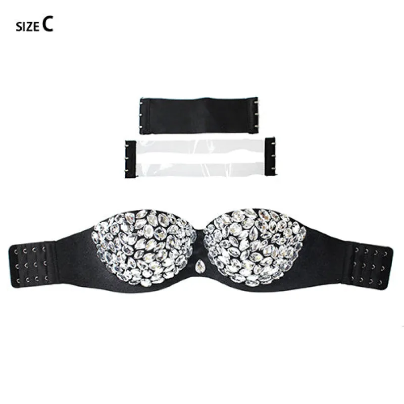 BLACK BRA CRYSTAL C CUP ( 2973 BKCLR-C ) sold by Oh My Jewelry