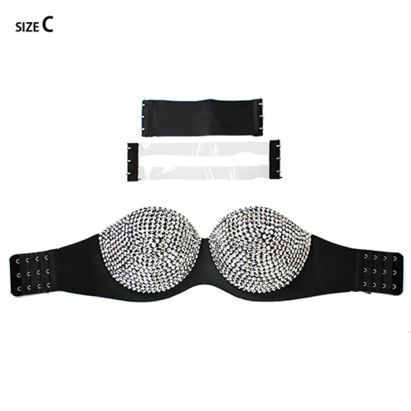 BLACK BRA CRYSTAL C CUP ( 2972 BKSIV-C ) sold by Oh My Jewelry