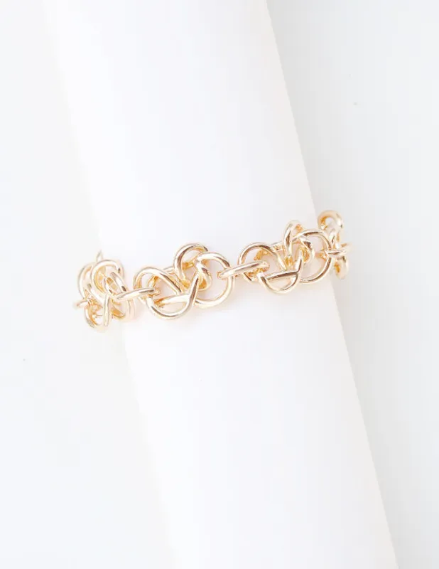 GOLD CHAIN BRACELET ( 2768 GD ) sold by Oh My Jewelry