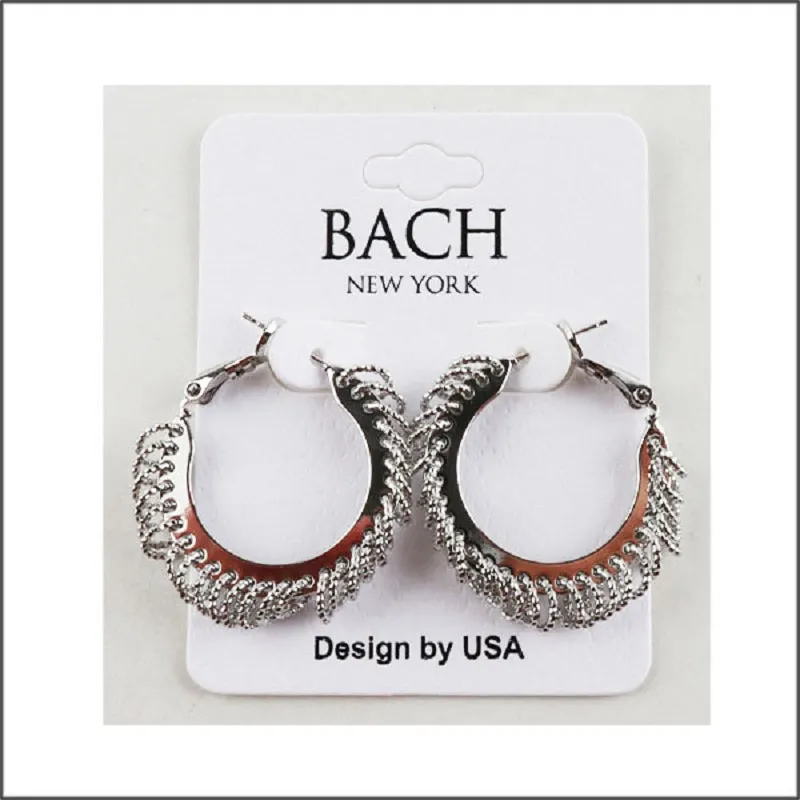 SILVER METAL HOOP EARRINGS RINGS ( 153 S ) sold by Oh My Jewelry