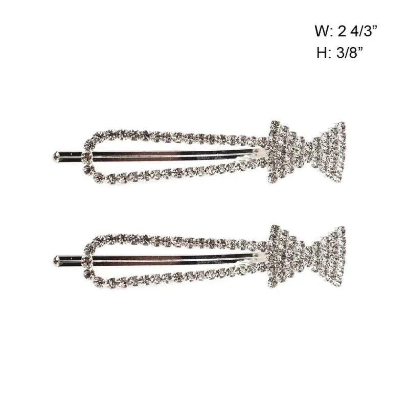 2 PIECE RHINESTONE HAIR PIN ( 10147 S ) made by Oh My Jewelry
