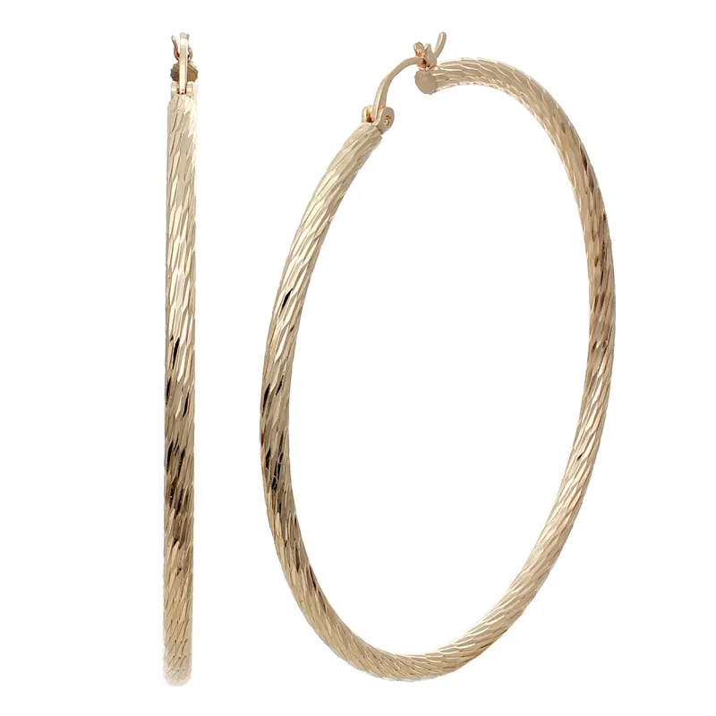 GOLD HOOP EARRINGS ( 0043 65G ) sold by Oh My Jewelry