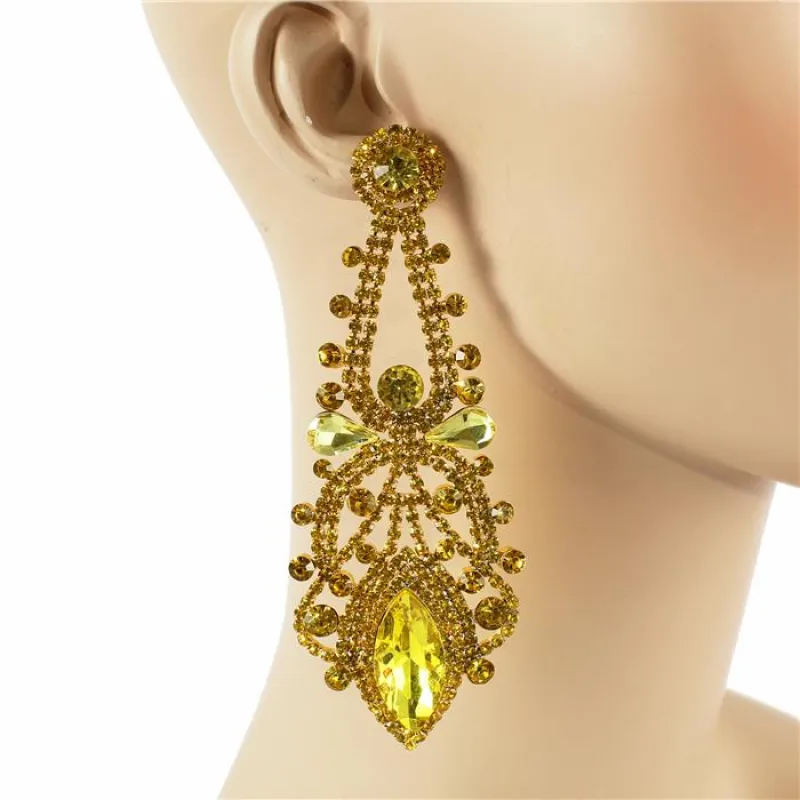 GOLD YELLOW EARRINGS STONES ( 2021 GYL ) sold by Oh My Jewelry