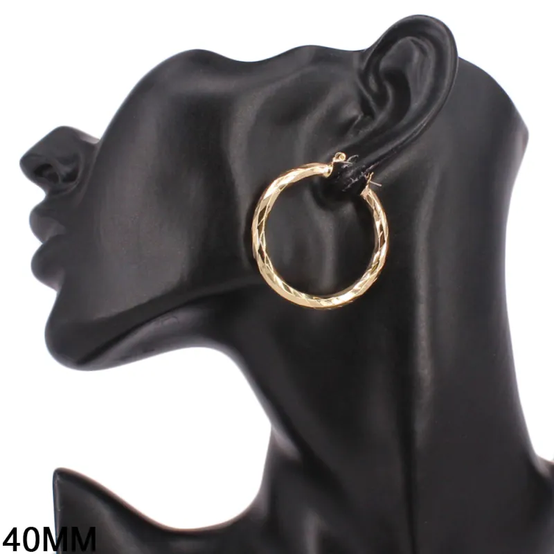 40mm GOLD HOOP EARRINGS ( 7304 40 GD ) sold by Oh My Jewelry