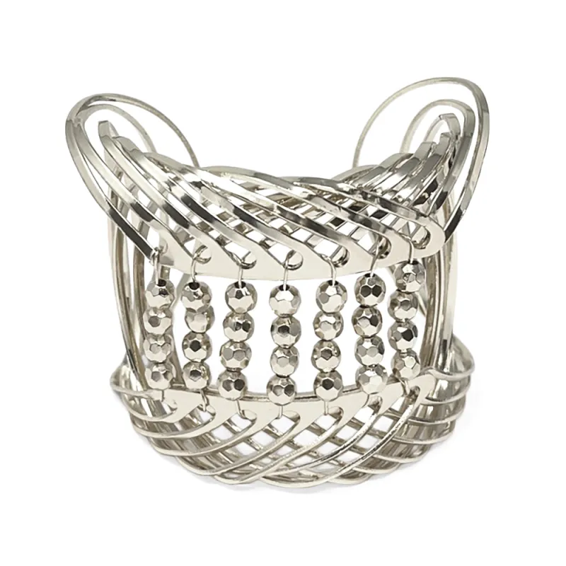 SILVER CUFF BANGLE ( 10111 R ) sold by Oh My Jewelry