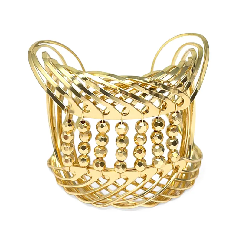 GOLD CUFF BANGLE ( 10111 G ) sold by Oh My Jewelry